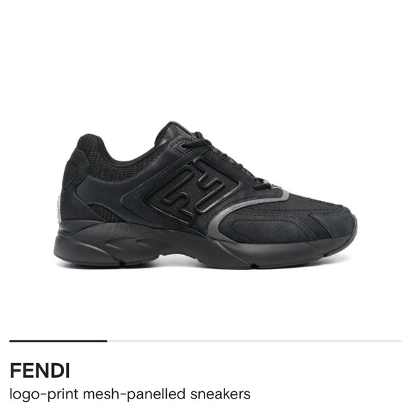 Fendi logo print mesh sneakers - Picture 3 of 5